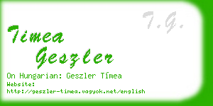 timea geszler business card